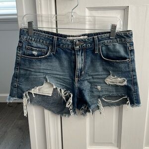 Ripped Jean Shorts
